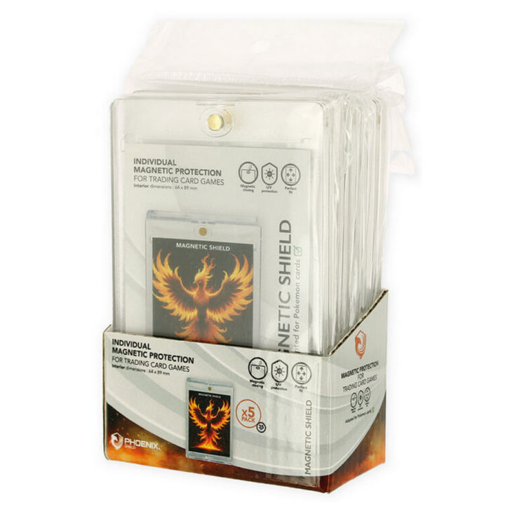 Phoenix Shield :  Lot de 5 Protection acrylique magnétique pour carte